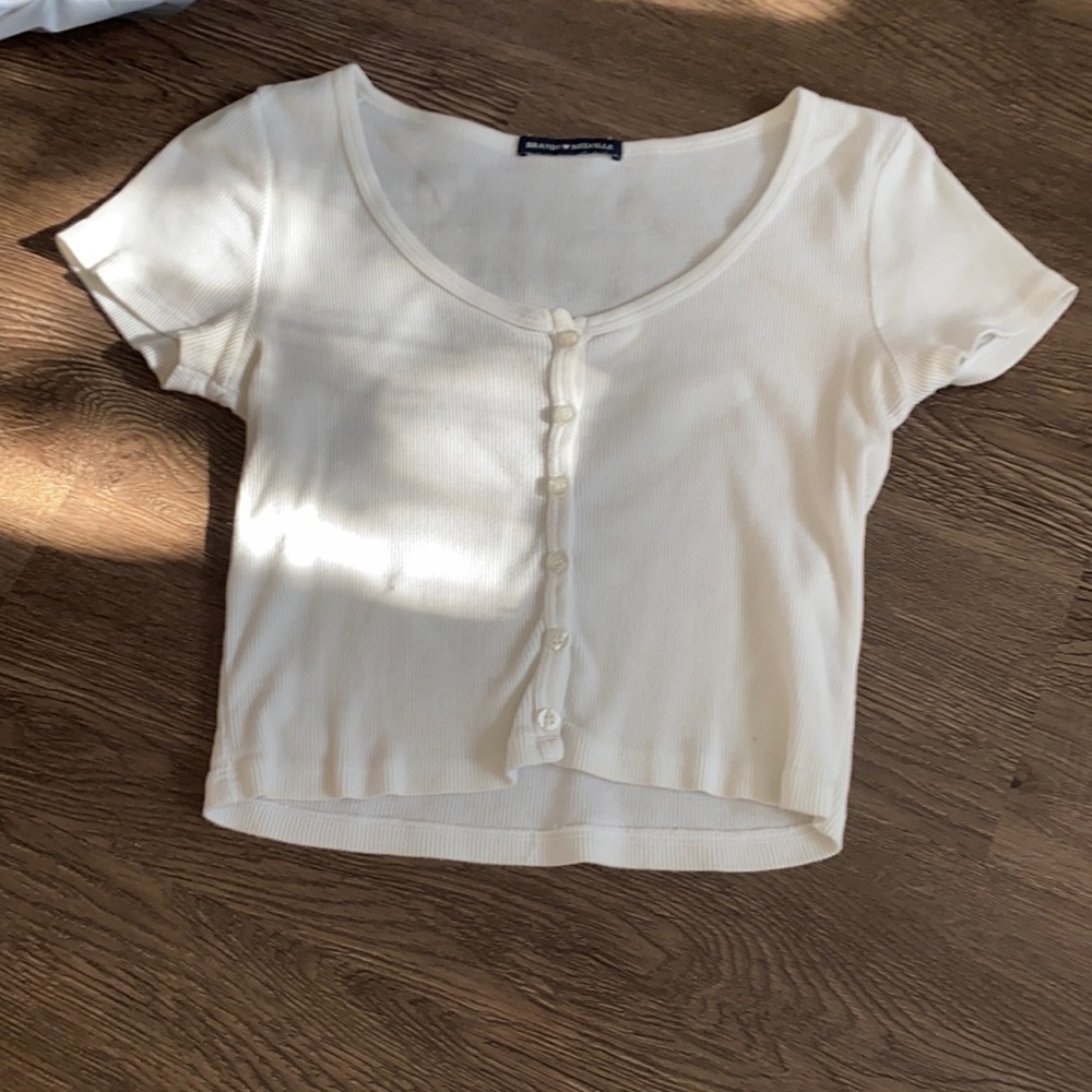 white crop top